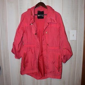 Vintage Shimmery Pink Fillmore Rain coat / jacket - Medium